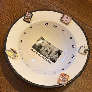 1996 Polly Frizzell Art Pottery A Domestic Situation 13" Bowl 1950s Images